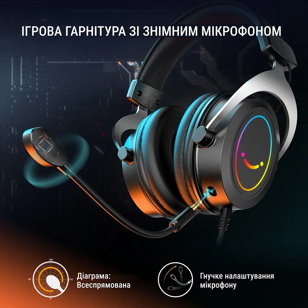 Навушники Fifine RGB чорні (H3) - фото 10