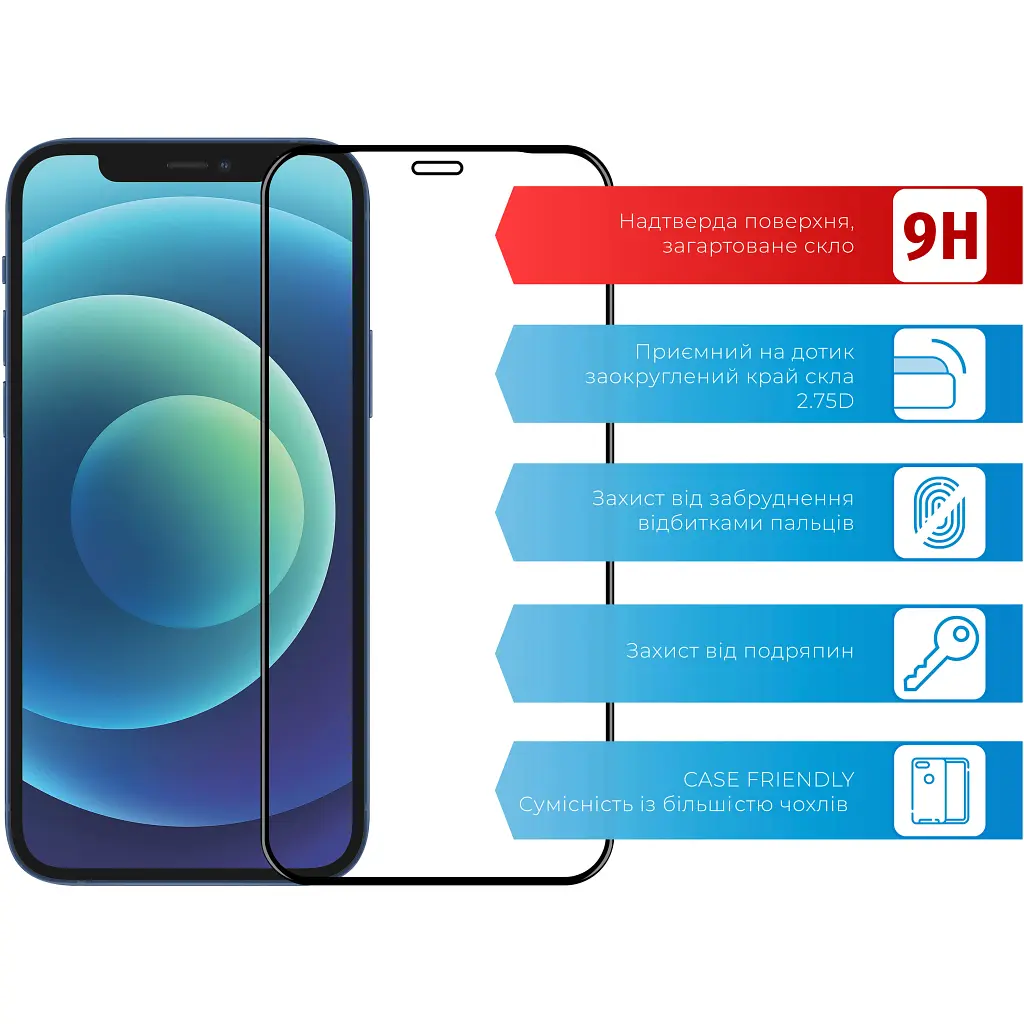 Стекло защитное ACCLAB Full Glue Apple iPhone 12 Pro Max (1283126508233) - фото 2