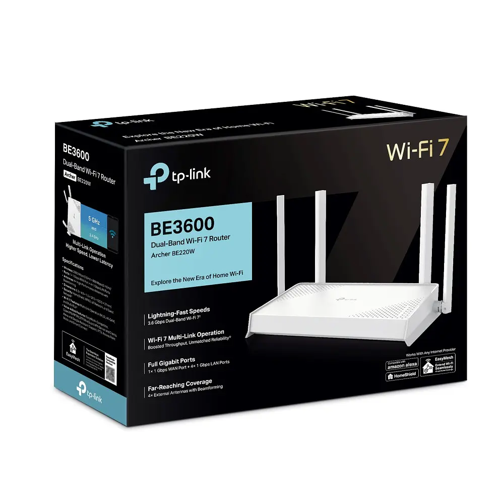 Бездротовий роутер - маршрутизатор Wi-Fi 7 - TP-LINK Archer BE220W 3600MBPS DUAL band - фото 6