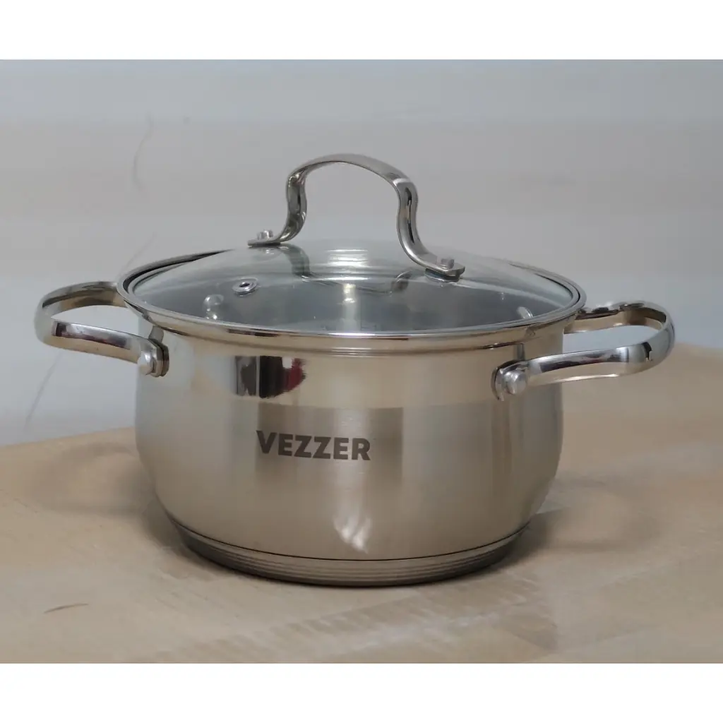 Каструля Vezzer зі скляною кришкою 18 см 2 л (VZ12141R-18C) - фото 3
