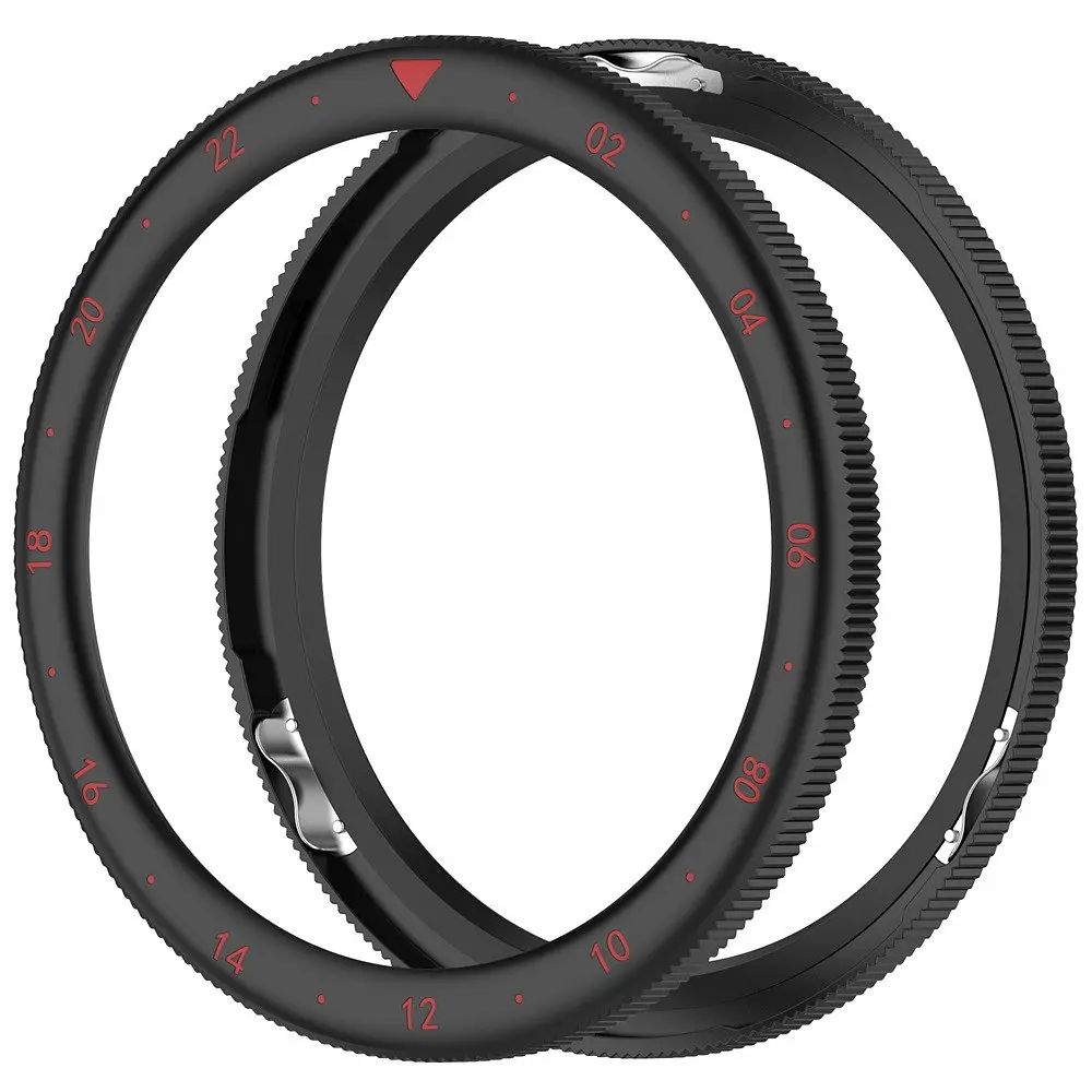 Безель металлический Sikai для смарт-часов Xiaomi Watch S3/S4 Black-red + защитное стекло - фото 6