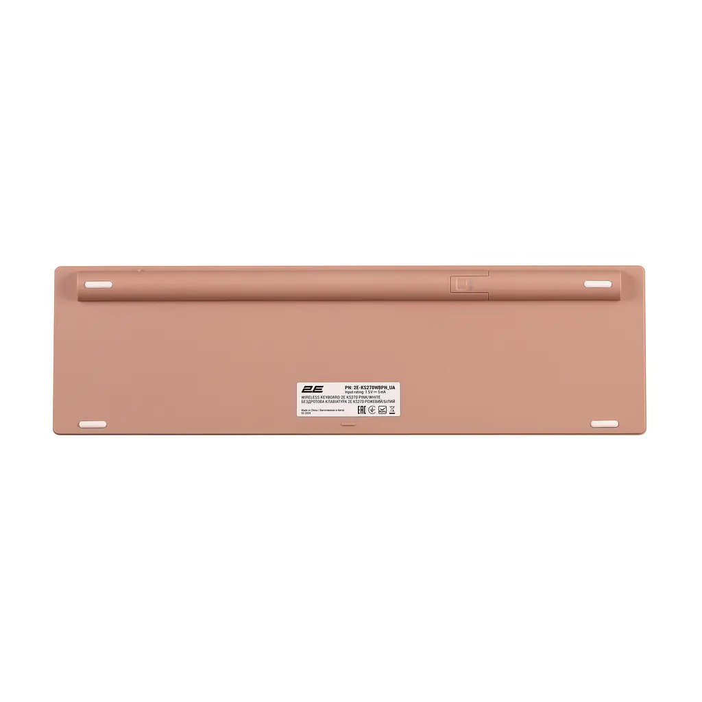 Клавіатура ножицьна бездротова 2E KS-270 Pink-White, 109key, WL/BT, EN/UK - фото 2