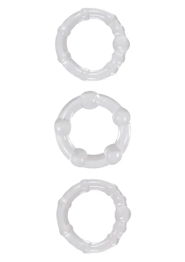 Набір ерекційних кілець NS Novelties Renegade Intensity Rings 3 шт. прозорий - фото 2