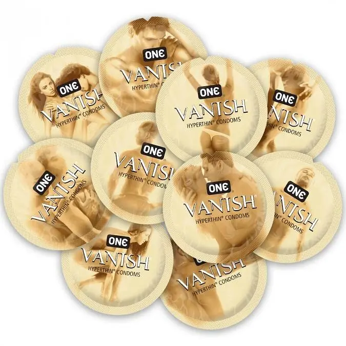 Набір презервативів ONE Vanish Hyperthin, 100 шт, ультратонкі, зі змазкою, паковання-тубус - фото 2