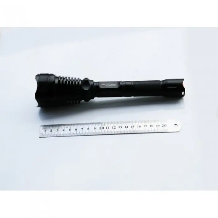 Ручной фонарь аккумуляторный Bailong металлический черный 1180 Lumen POLICE BL-Q2800 T6 150000W - фото 4