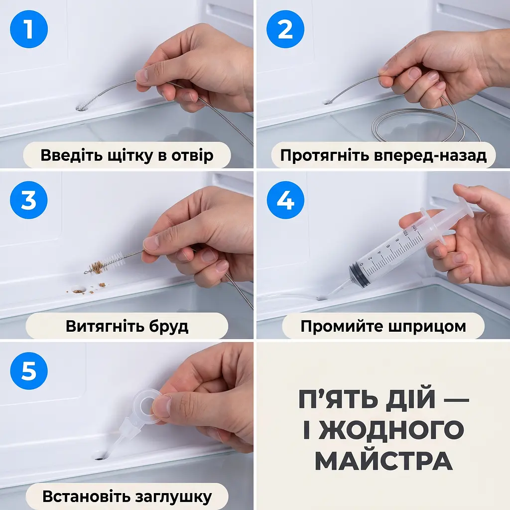 Набір для прочищення дренажу холодильник (5 інструментів) - фото 8