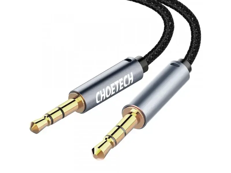Кабель Choetech AUX 3.5 - 3.5 TRS 1.2 м Black (AUX002) - фото 3