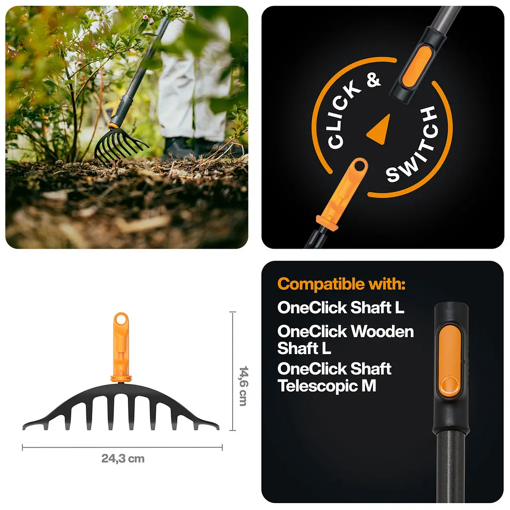 Насадка-граблі для троянд Fiskars OneClick™ (1080676) - фото 3