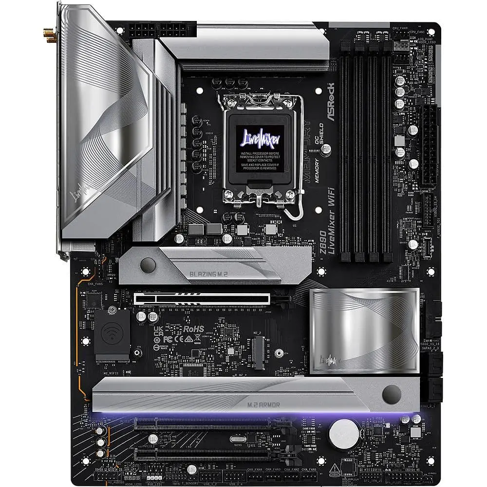 Материнська плата AsRock Z890 LIVEMIXER WIFI (Z890 LIVEMIXER WIFI) (Socket 1851, Intel Z890, ATX) - фото 2