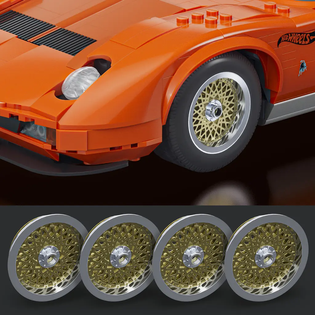 Колекційна машинка-конструктор Mattel Brick Shop Premium Lamborghini ‘71 Miura P400 SV (JHF61) - фото 5