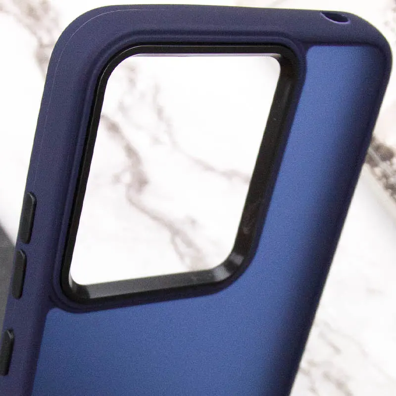 Чохол TPU+PC Lyon Frosted для Xiaomi Redmi 12C Navy Blue - фото 5