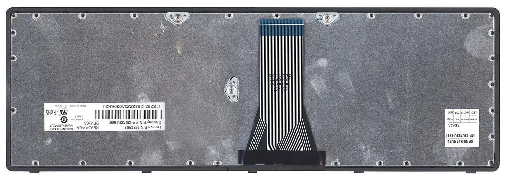 Клавіатура для ноутбука Lenovo IdeaPad Flex 15, G500S, G505, G505A, G505G, G505S, S500, S510, S510p, Z510, Чорна, (Срібна рамка) - фото 2