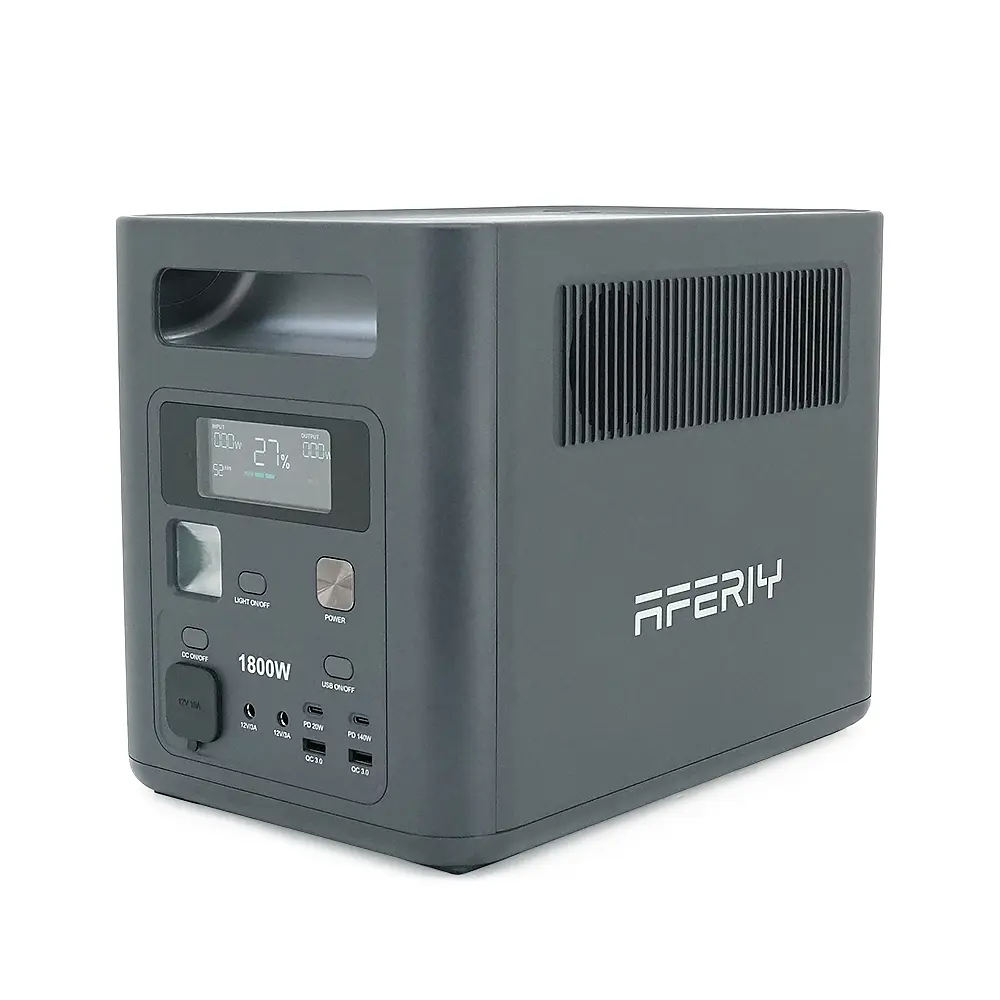 Портативная станция AFERIY AF-P180, LiFePO4 1024Втч. (max1800)Вт, XT60 MPPT 11.5-50В-20А(500W), 4xAC 220v. LED. 2-USB-A 18W , 2xType-C PD20+140Вт, DC+прикуриватель12В/10А, 100% заряд - 1,5 часа, 350*220*263 мм, 11.6kg - фото 2
