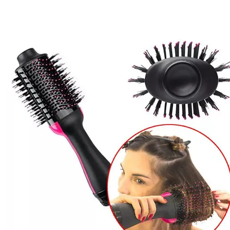 Фен - щітка для волосся One Step Hair Dryer and Styler Стайлер з обертанням для укладання волосся 3 в 1 - фото 3