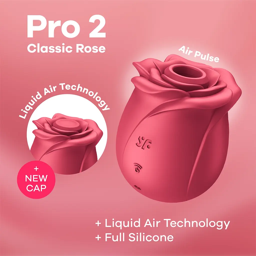 Вакуумный стимулятор клитора с вибрацией Satisfyer Pro 2 Classic Rose 7 см (красный) - фото 7