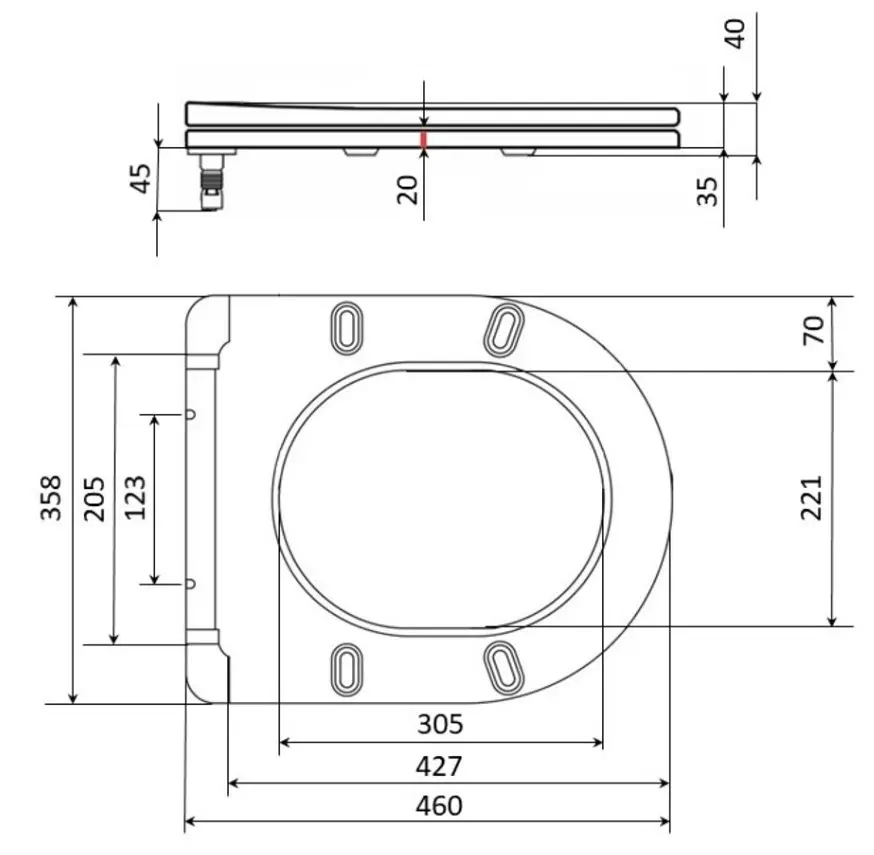Сидіння для унітазу Qtap (Kolibri) з мікроліфтом, Slim Duroplast, Quick Release QTST179W49488 - фото 5