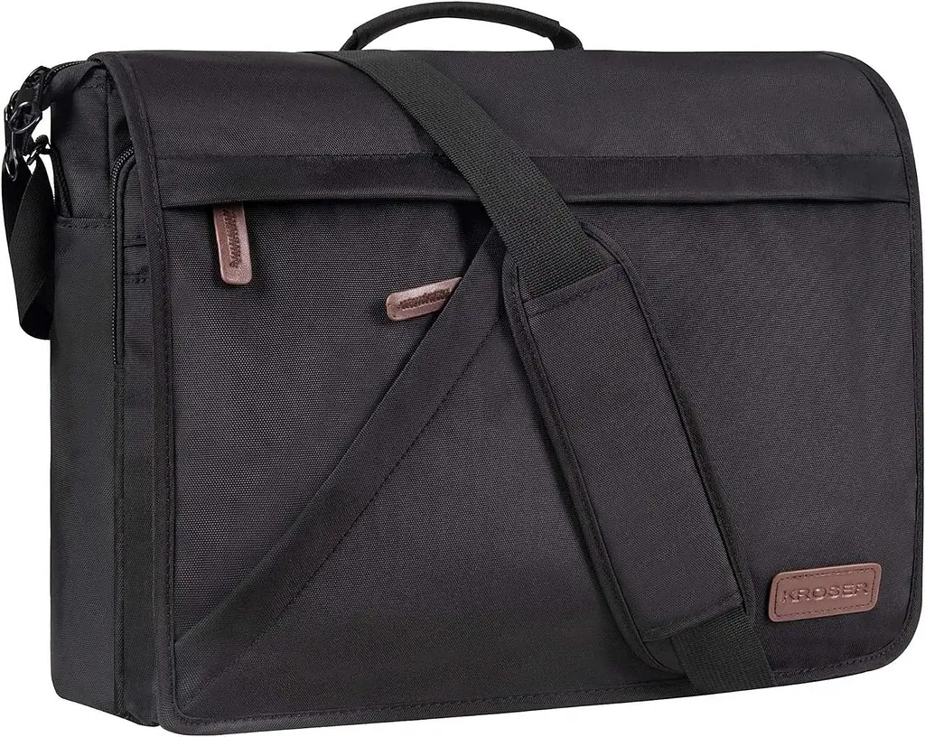 Сумка листоноша для ноутбука 15,6 дюймів Kroser Laptop Bag NTM2832NX Чорна - фото 7