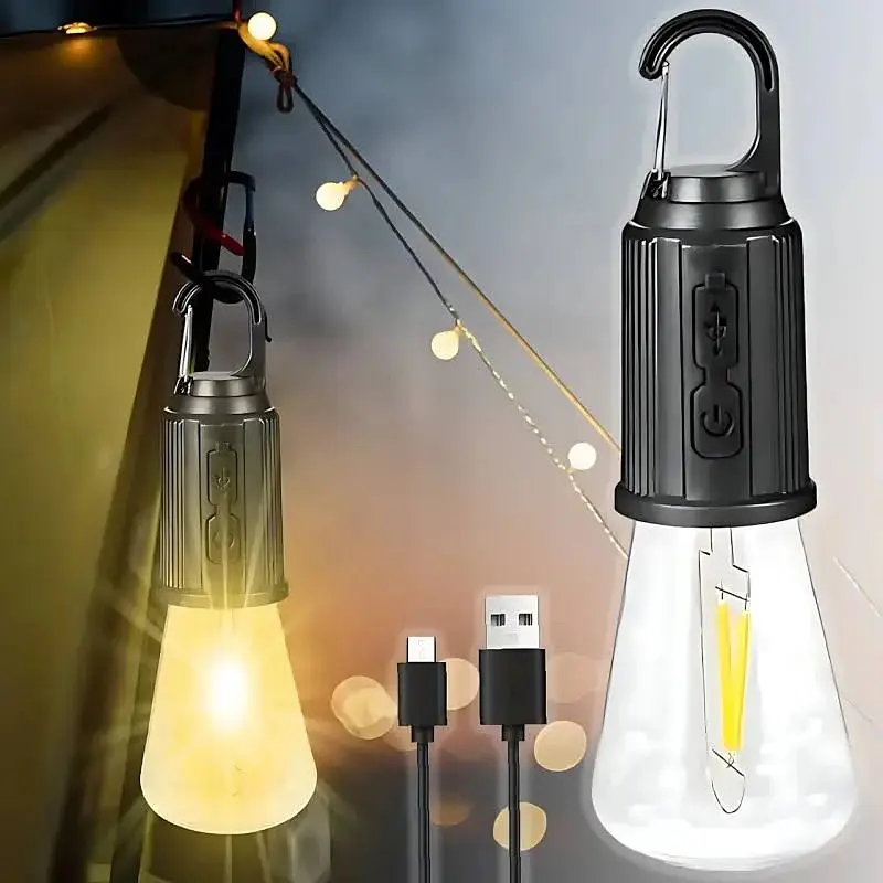 Лампочка кемпінгова акумуляторна BL HK 169C з карабіном USB теплий білий
- фото 5
