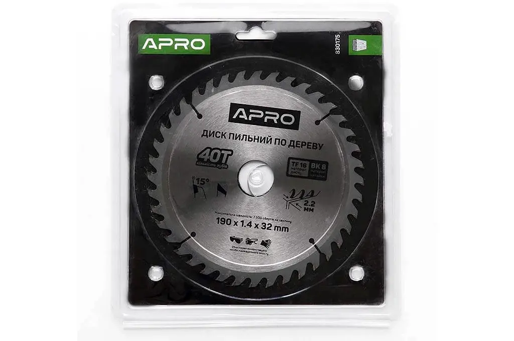Диск пильний по дереву Apro 190 x 32 мм x 40T - фото 5