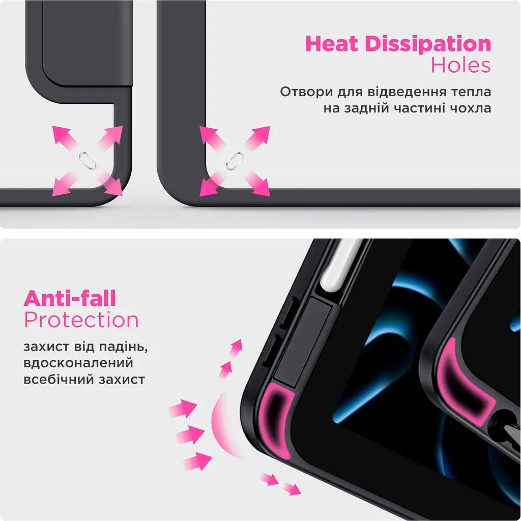 Чохол ArmorStandart Y-Type PEN для Apple iPad Air 10.9` (2020-2022)/Air 11` (2024-2026)/Pro 11` (2020-2022) Black (ARM77524) [142395] - фото 6