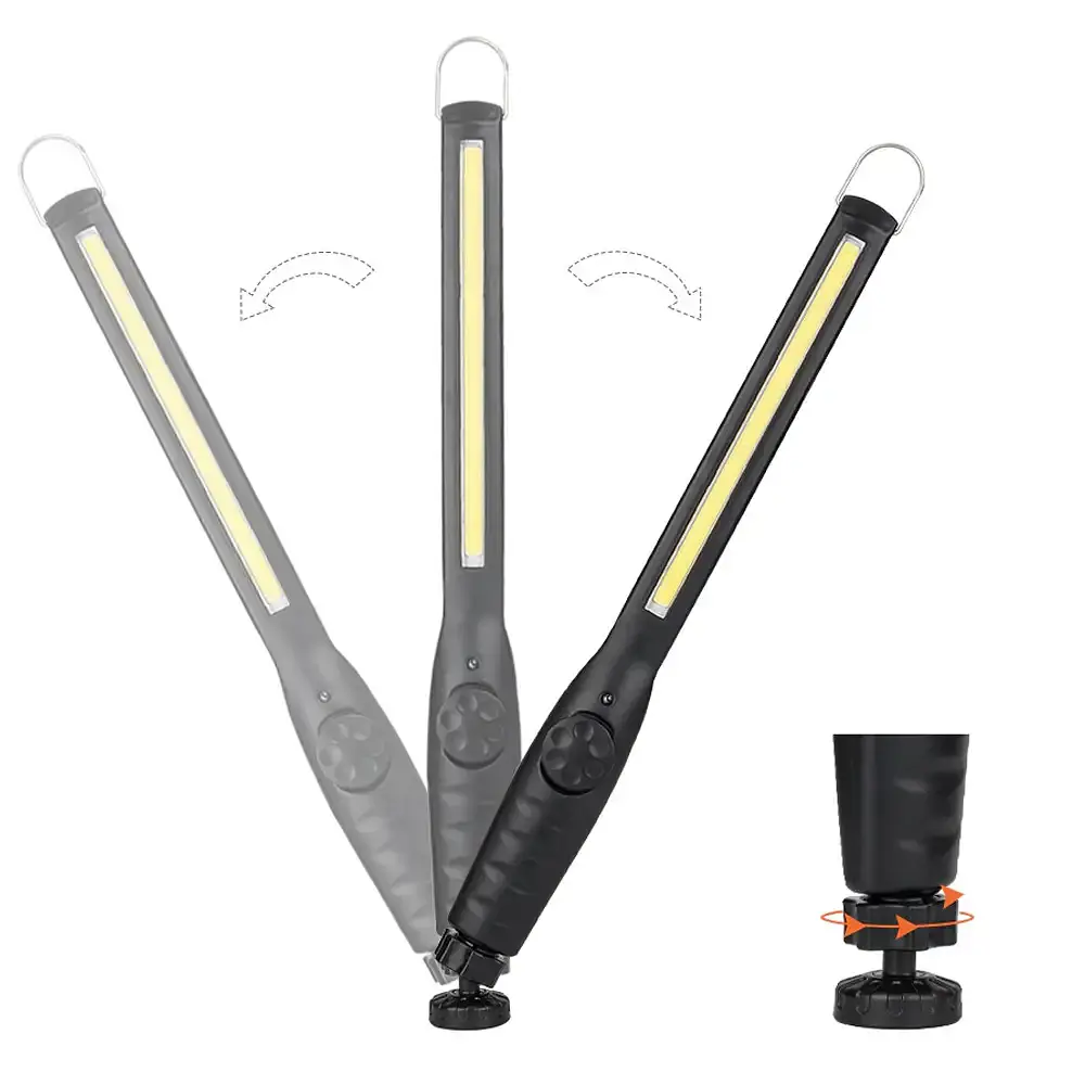 Аккумуляторный LED фонарь Bailong BL-821 с магнитом клипсой и USB светодиодный для кемпинга 500 lm Черный - фото 3