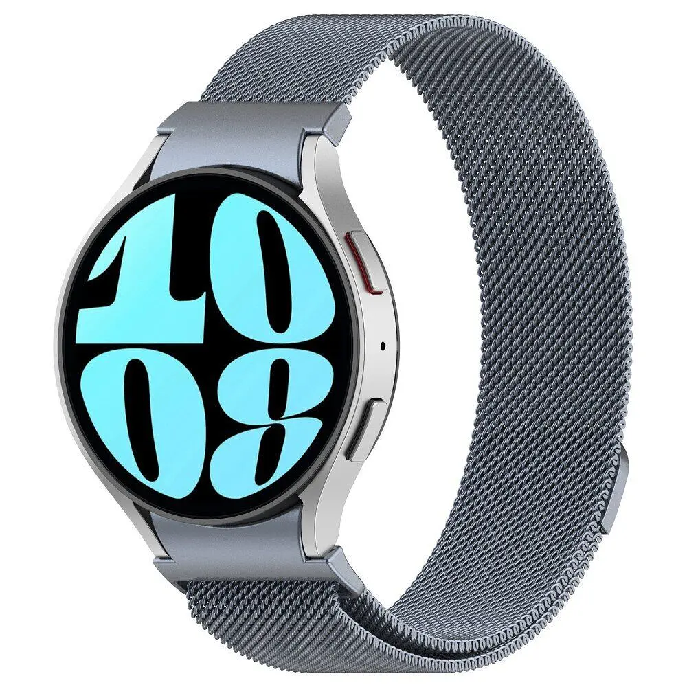 Браслет Milanese Button для Samsung Galaxy Watch 5 - темно-сірий ширина кріплення 20мм металевий Watchbands (W42-7WB83145208) - фото 2