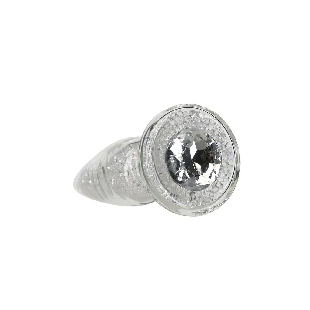 Скляна анальна пробка Pillow Talk Fancy Luxurious Glass Anal Plug, ⌀3,1см, віброкуля в подарунок - фото 2