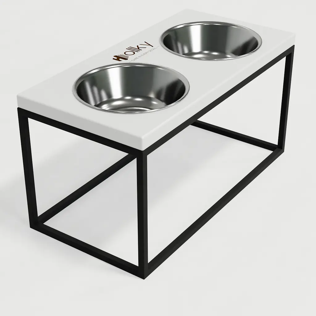Hollky Base L — миски на підставці для середніх і великих собак (2 × 0,95 л, висота 20 см) - фото 6