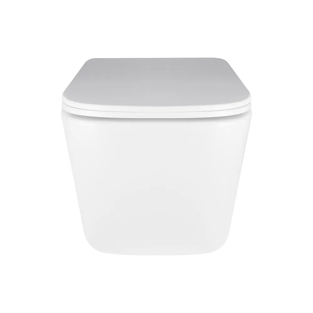 Подвесной унитаз Qtap Crow Ultra Quiet + инсталляция Qtap Nest 4 в 1 (квадратная клавиша Chrome), Белый - фото 6