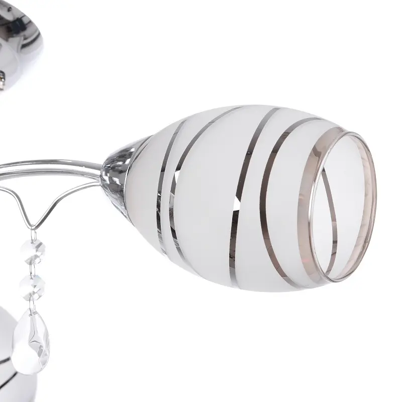 Люстра потолочная Brille классическая E14 40W CH WH (LK-242C/3) - фото 3