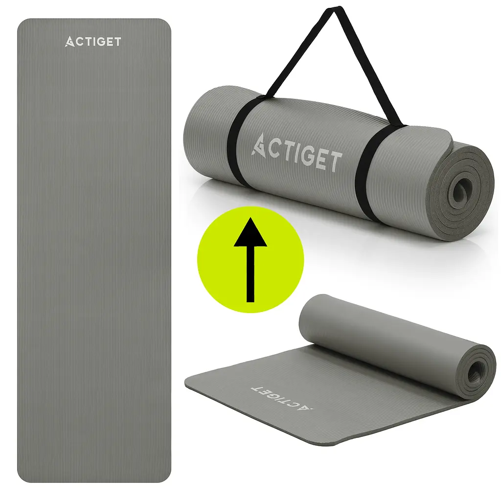 Килимок спортивний Actiget NBR 183 x 61 x 1 cм для йоги та фітнесу ACT0019 Grey - фото 11