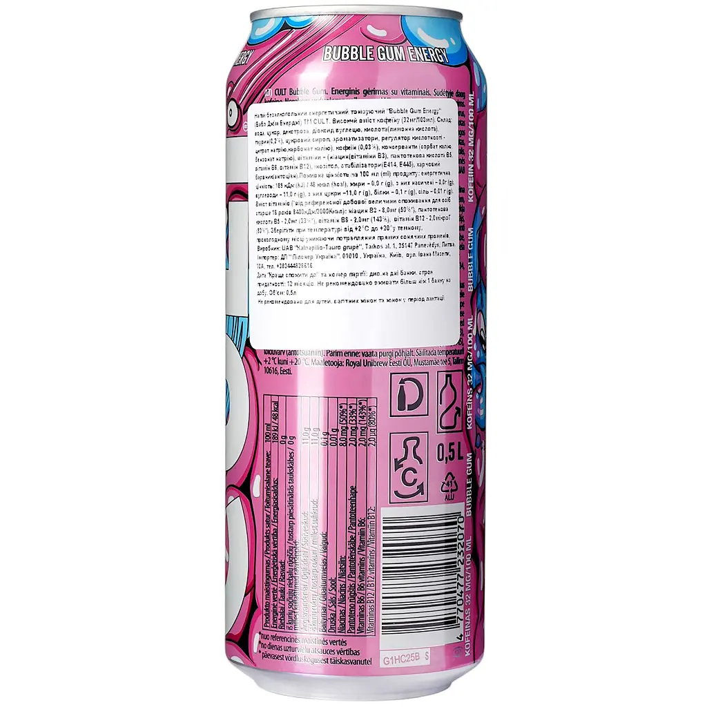 Напій енергетичний Cult Bubble Gum 0.5 л - фото 5