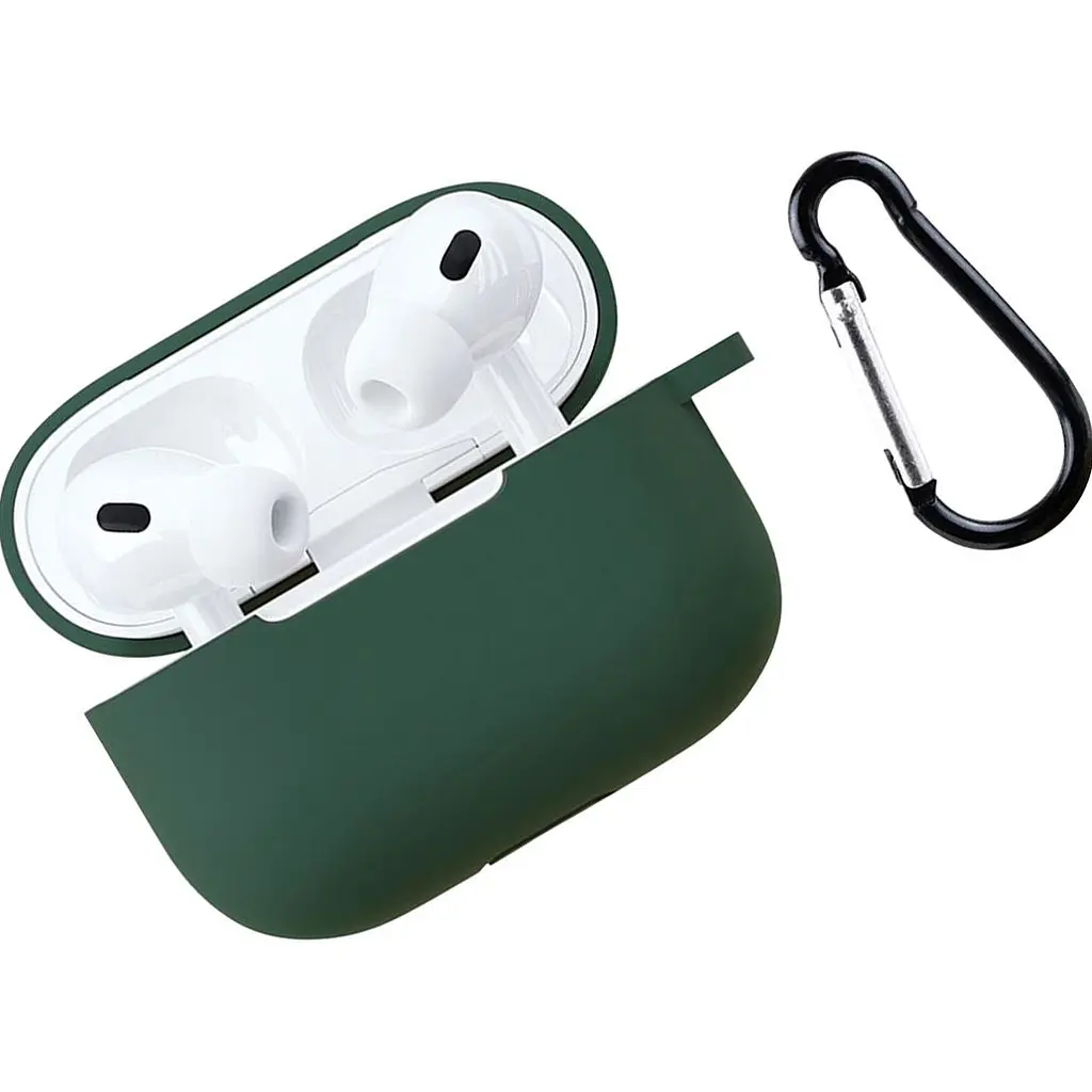 Чохол Silicone Case + Carbine для AirPods Pro 2 Dark Green [132178] - фото 2