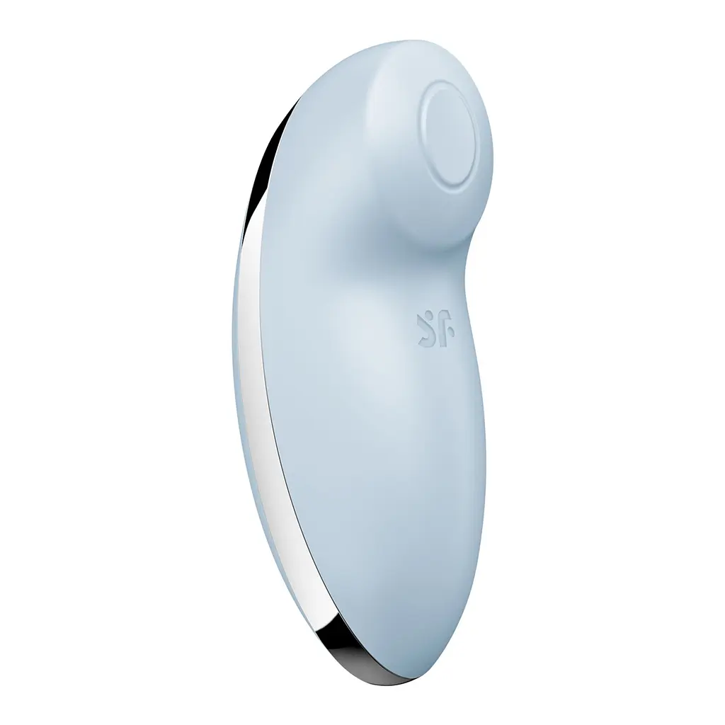 Вібростимулятор-пульсатор Satisfyer Tap & Climax 2 Blue, ефект постукування пальцем - фото 4