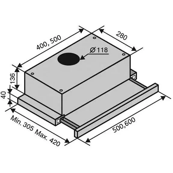 Вытяжка Ventolux Garda 60 WH (700) SLIM - фото 8