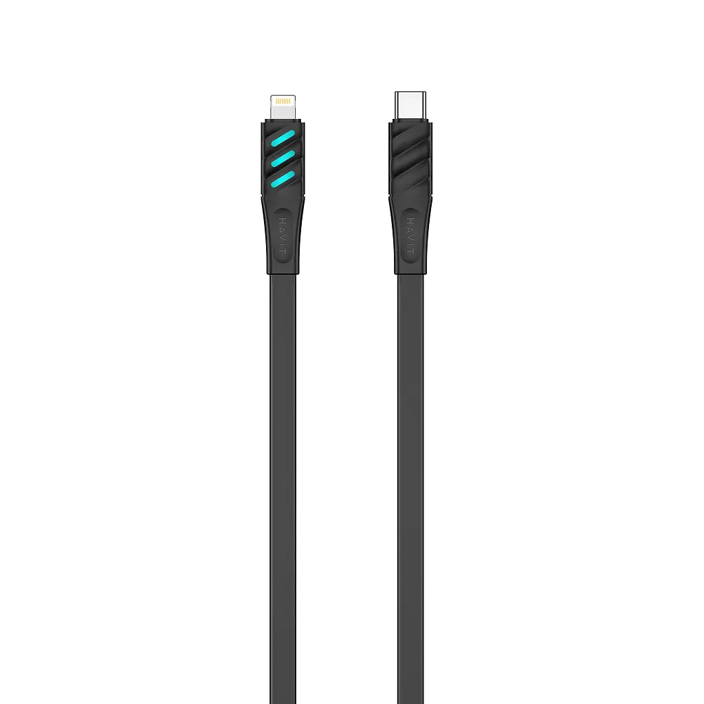 Кабель USB-C - Lightning HAVIT HV-CB6255 PD30W 1м з LED індикатором HAVIT (27627-000) - фото 2
