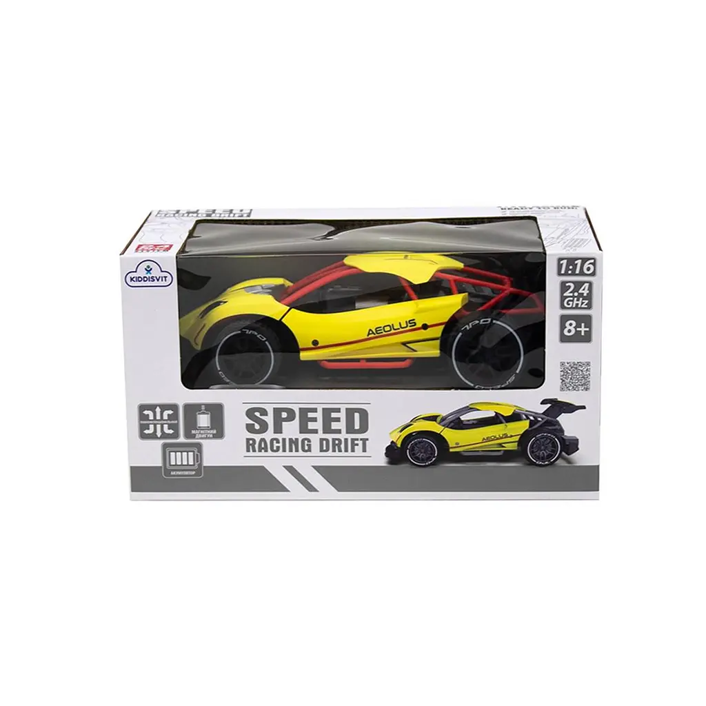 Автомобіль SPEED RACING DRIFT з р/к - AEOLUS (жовтий, акум.3,7V, 1:16) Sulong Toys SL-284RHY - фото 2