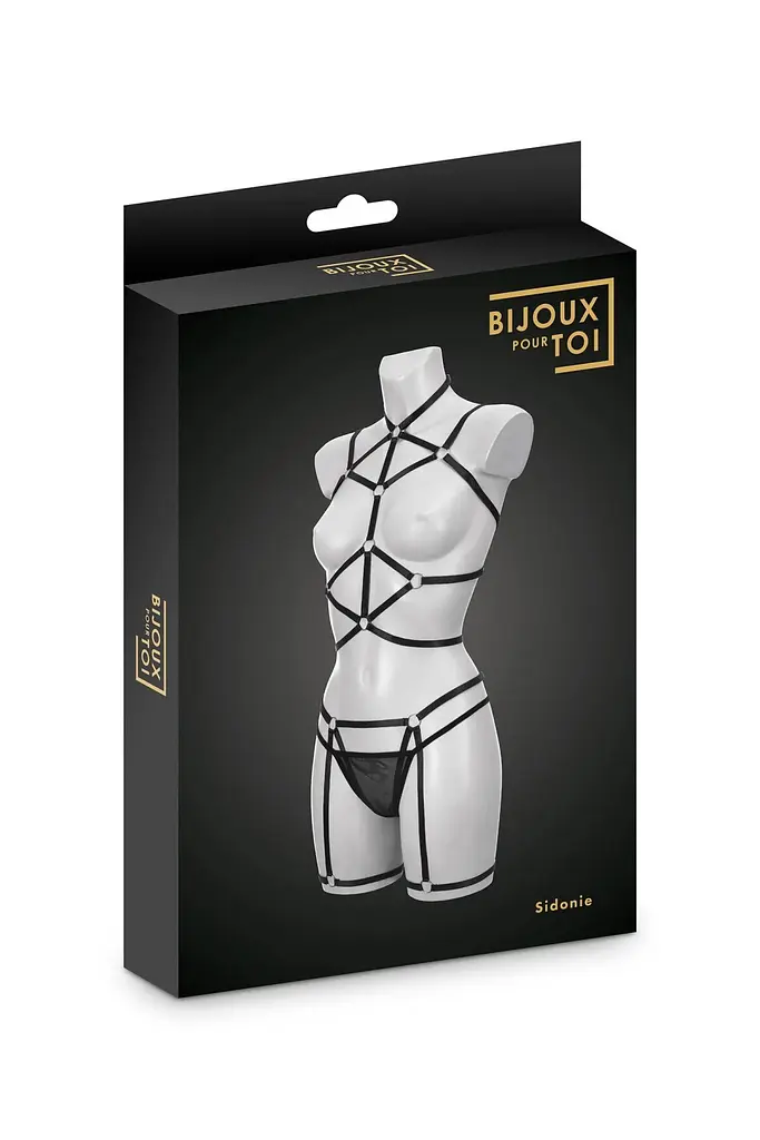 Комплект Bijoux Pour Toi - Sidonie, портупея, гартеры и трусики - фото 4