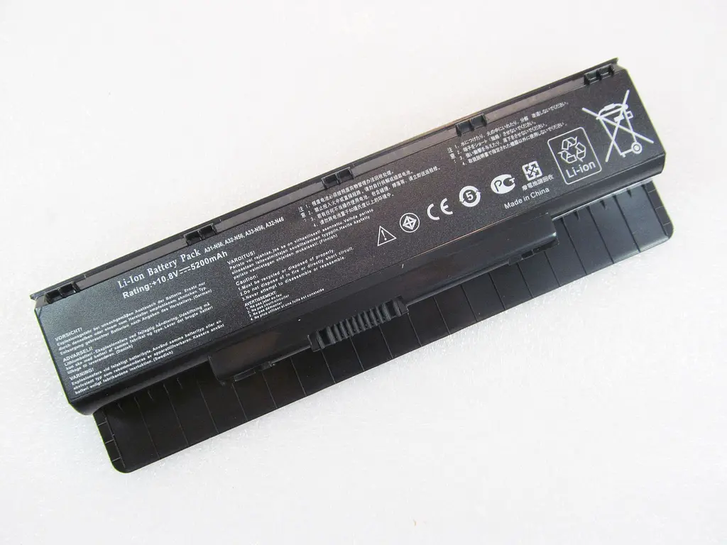 Акумулятор для ноутбука Asus A32-N56, 5200 mAh, 6cell, 10.8V, Li-ion, чорний - фото 2