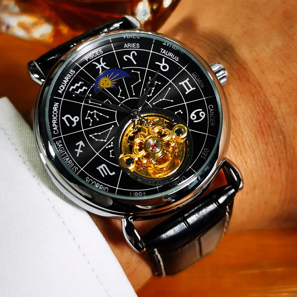 Чоловічий наручний годинник 8271 Silver-Black Winner acs0029762 - фото 3