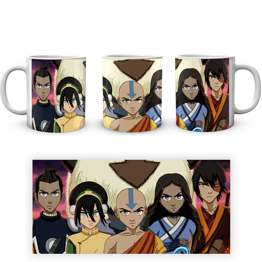 Кухоль GeekLand Аватар: легенда про Аанг The last airbender П'ятеро героїв AV 02.430 330 мл білий - фото 3