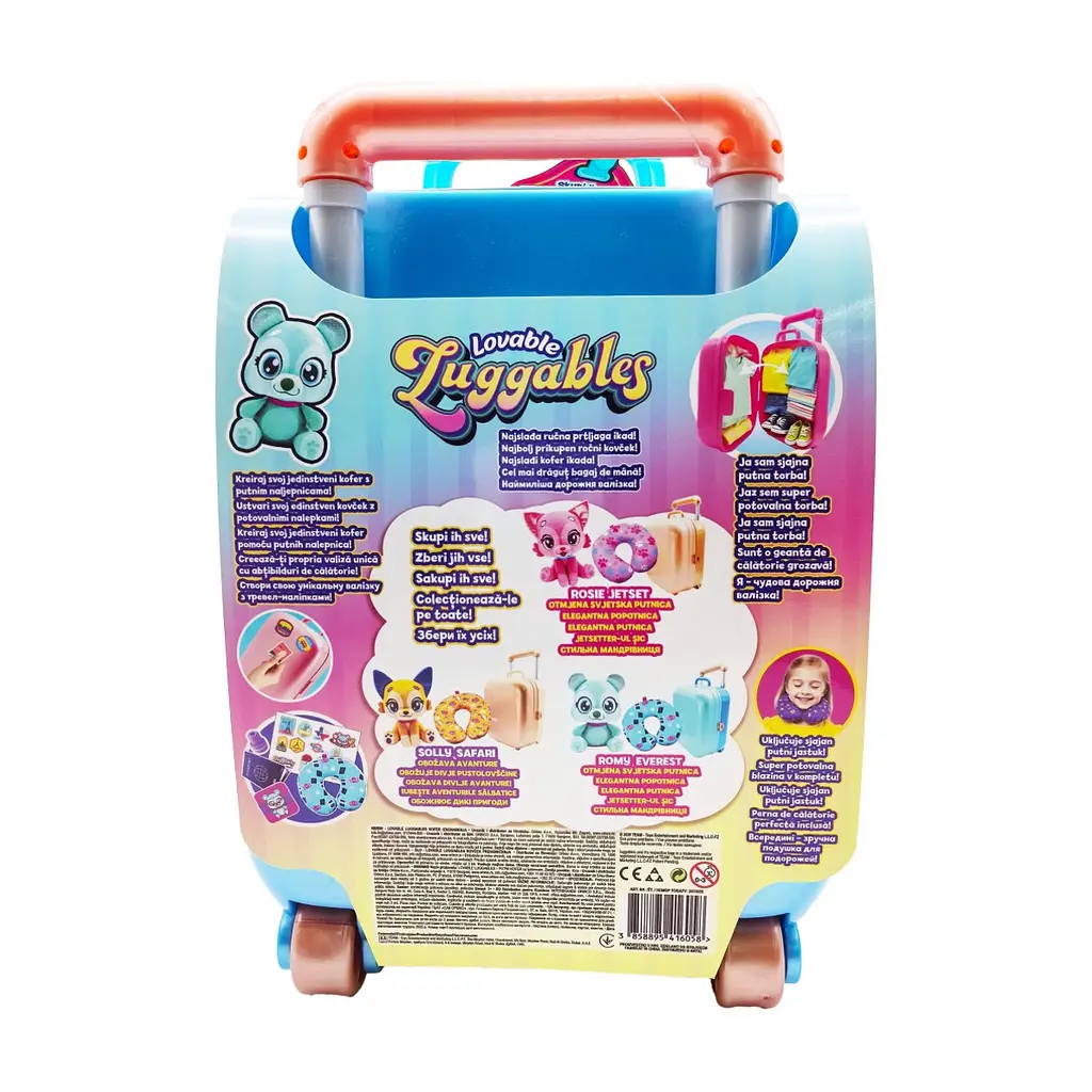 Ігровий набір Lovable Luggables м'яка іграшка Romy з подушкою і валізкою (815887029538) - фото 6