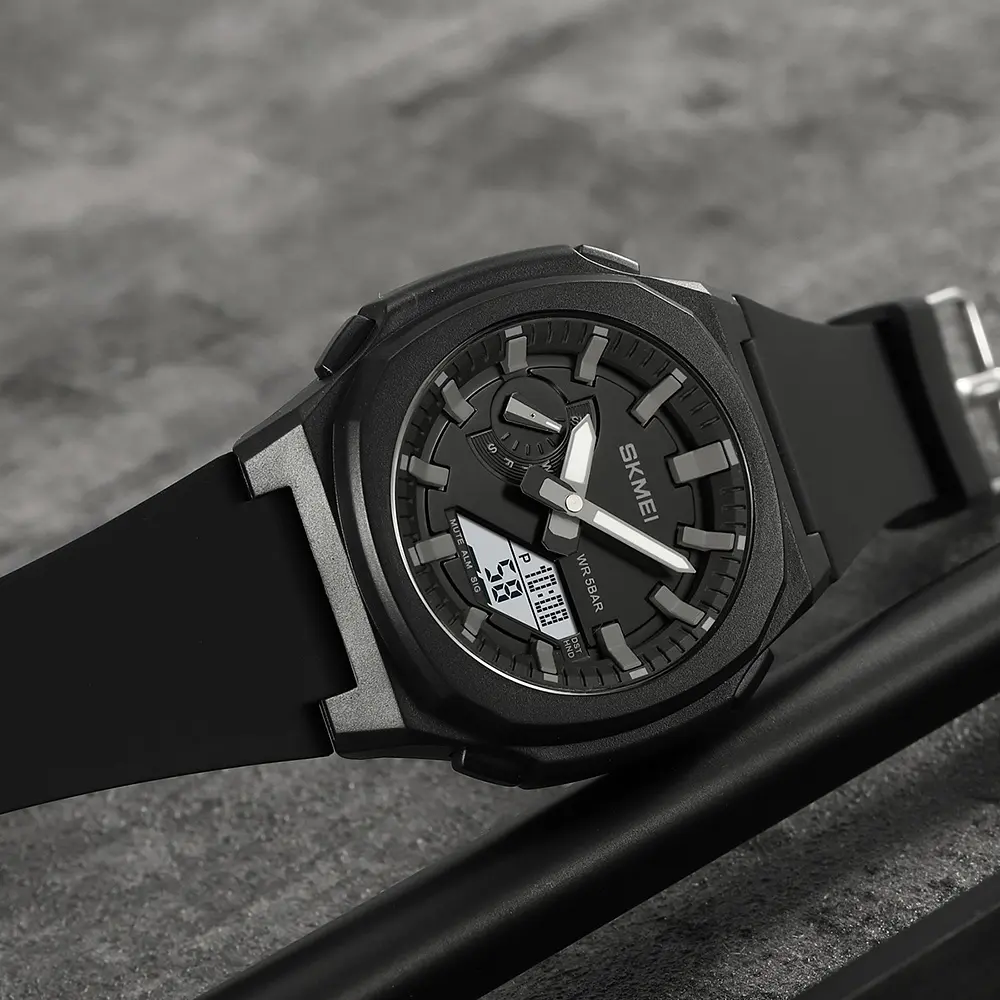 Чоловічий наручний годинник 2091BKGYWT Black-Grey White Skmei acs0030298 - фото 4