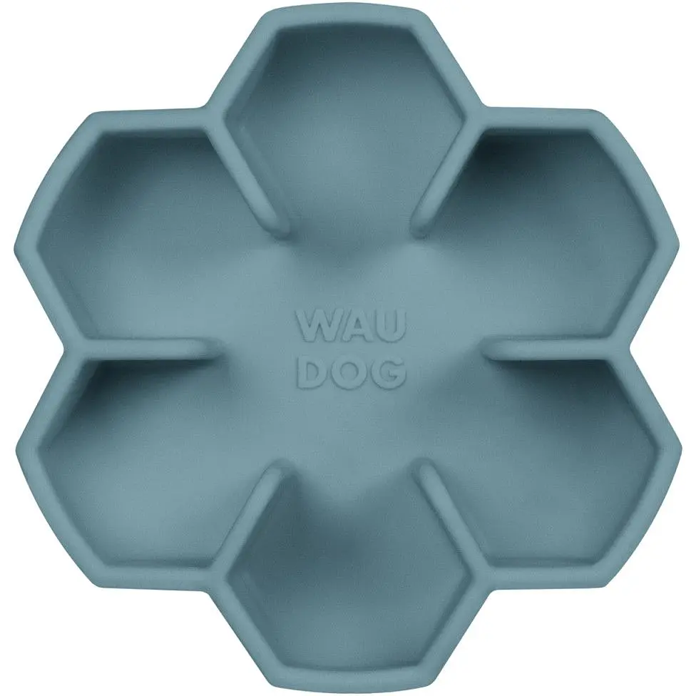 Миска собак та котів Waudog Silicone для повільного харчування 750 мл сіра - фото 2