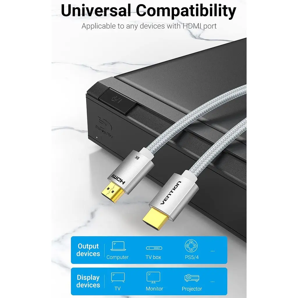 Кабель Vention HDMI-HDMI V 2.1 1.5 м (ALCIG) - фото 7