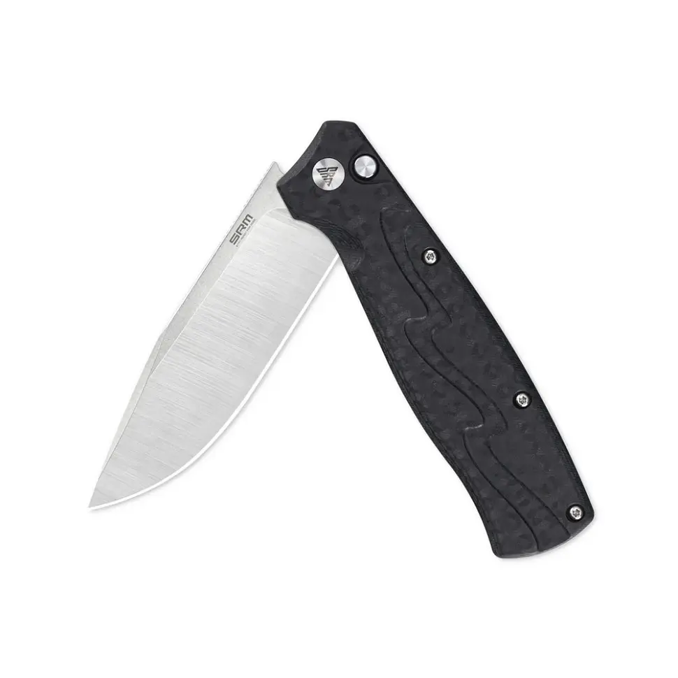 Ніж складаний туристичний SRM 221X-GB (9.2 см) 14C28N / G10 чорний - фото 2