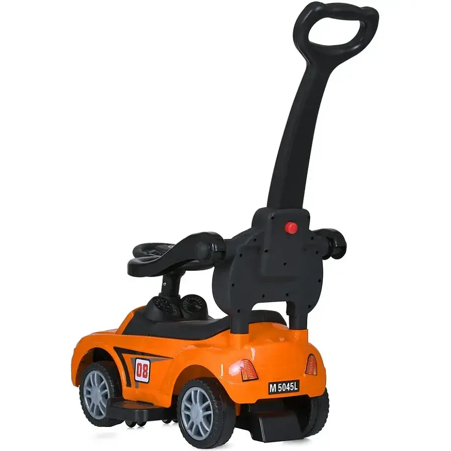 Детская каталка-толокар Bambi Racer M 5045L-7 с родительской ручкой оранжевый - фото 5
