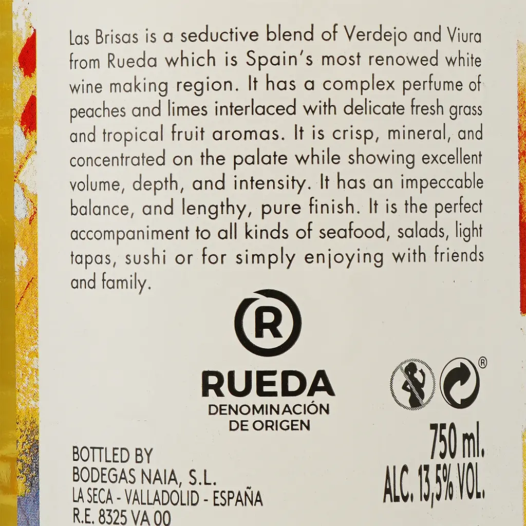 Вино Bodegas Naia Las Brisas Blend, белое, сухое, 0,75 л - фото 3