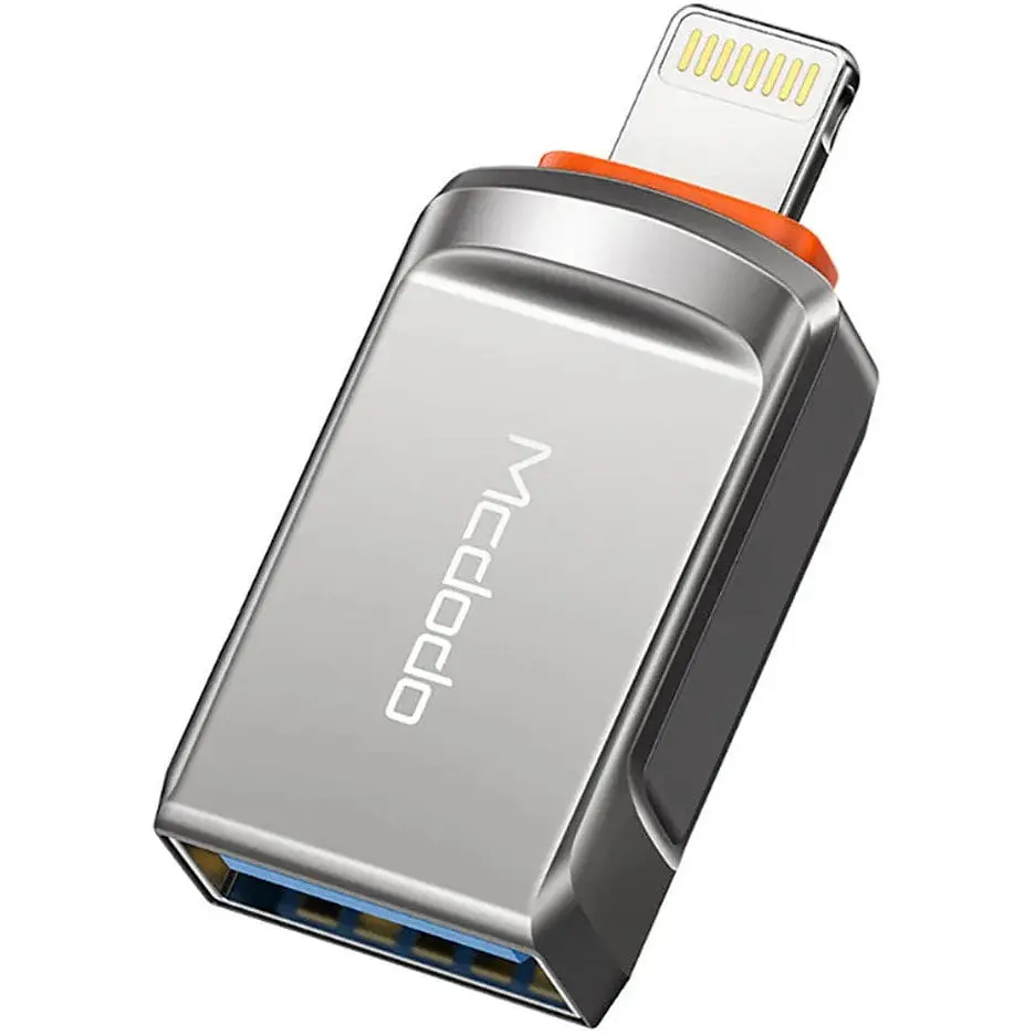 Адаптер Mcdodo OTG USB-A 3.0 to Lightning Adapter OT-8600 Сірий - фото 1