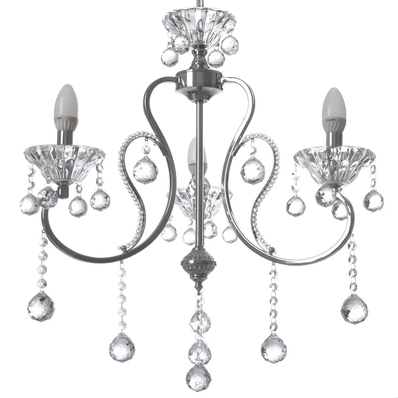 Люстра подвесная Brille хрустальная свеча E14 60W (BCL-659S/3) - фото 3